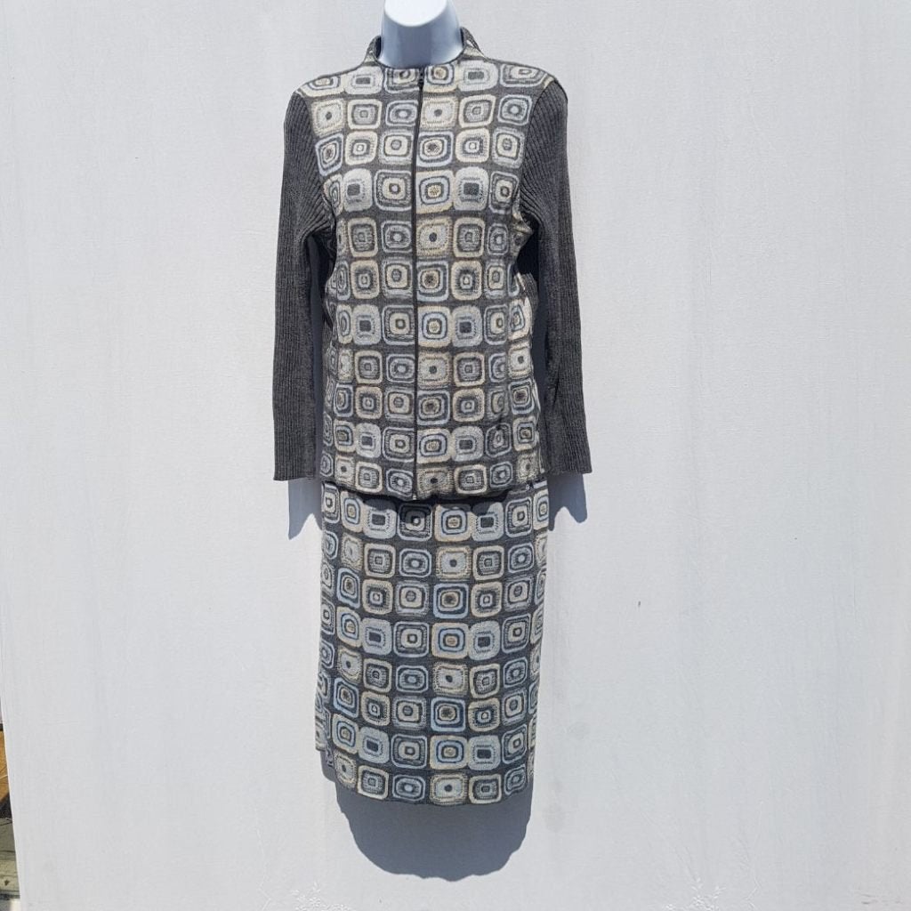 Mooie setje, rok en vest, 38% wol mt S merk Gispa, Kleding | Dames, Maat 38/40 (M), ., Zwart, Ophalen of Verzenden