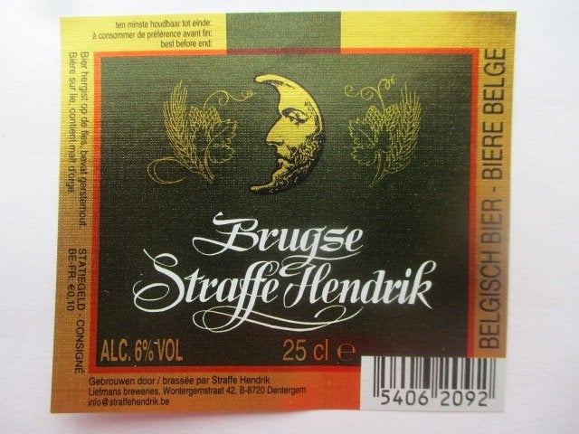 bieretiket Belgie 10-7 (E30) liefmans, Verzamelen, Ophalen of Verzenden, Gebruikt, Overige typen, Overige merken