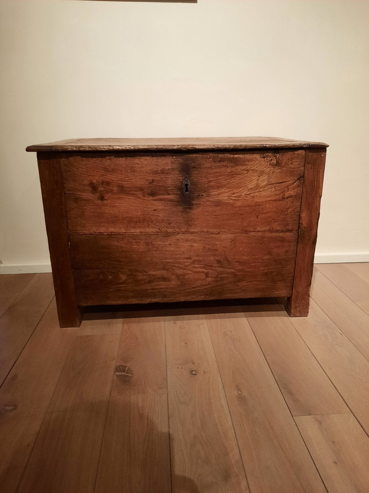 Antieke eikenhouten kist - Authentieke opbergkist, Antiek en Kunst, Ophalen of Verzenden