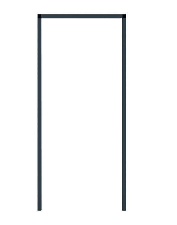 Cando inbouwkader hordeuren antraciet 108x239cm (1), Huis en Inrichting, Ophalen, Nieuw, Rechthoekig, 200 cm of meer