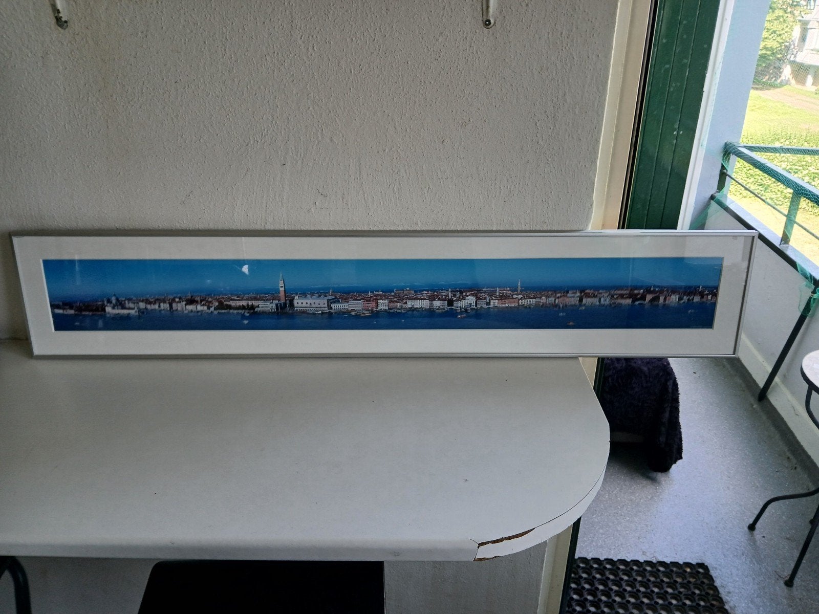 Ingelijste panoramafoto van Venetië, Antiek en Kunst, Kunst | Tekeningen en Foto's, Ophalen, Foto, Fotografie, Ingelijst