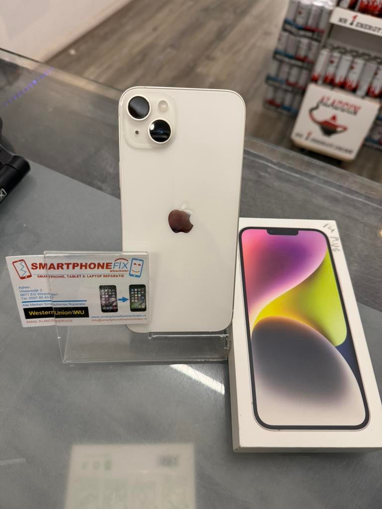 iphone 14 plus 128gb starlight nette staat batt 86% garantie, Apple, Overige typen, Ophalen of Verzenden, Apple