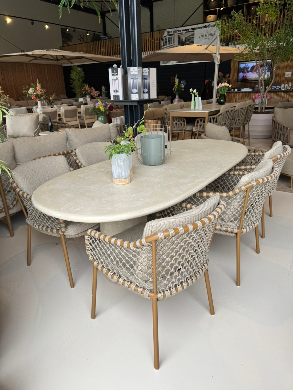 Martinique tuinset 4seasons outdoor hampton mortex tafel, Ophalen, Zo goed als nieuw