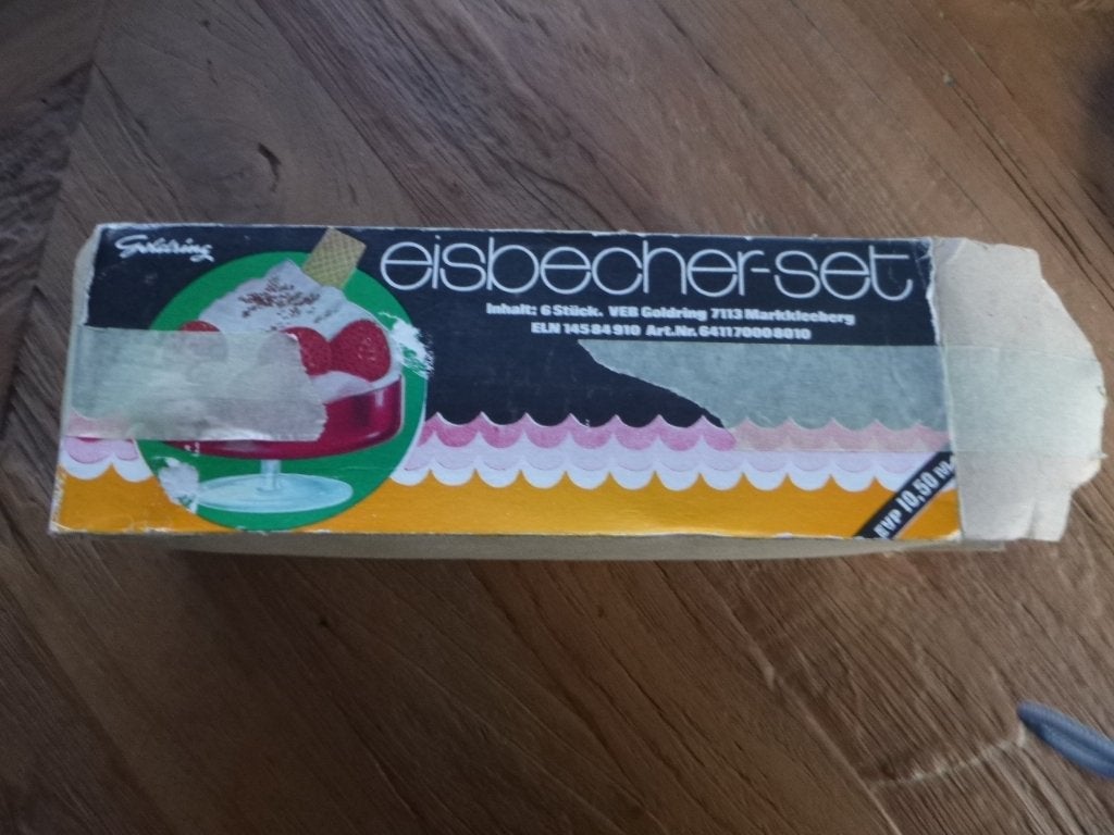 6 retro ijscoupes uit Duitsland van kunststof, Ophalen of Verzenden, Overige typen