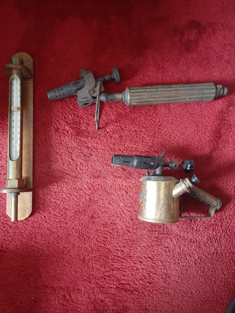 2x oude verf branders  temperatuur meter, Antiek en Kunst, Ophalen of Verzenden