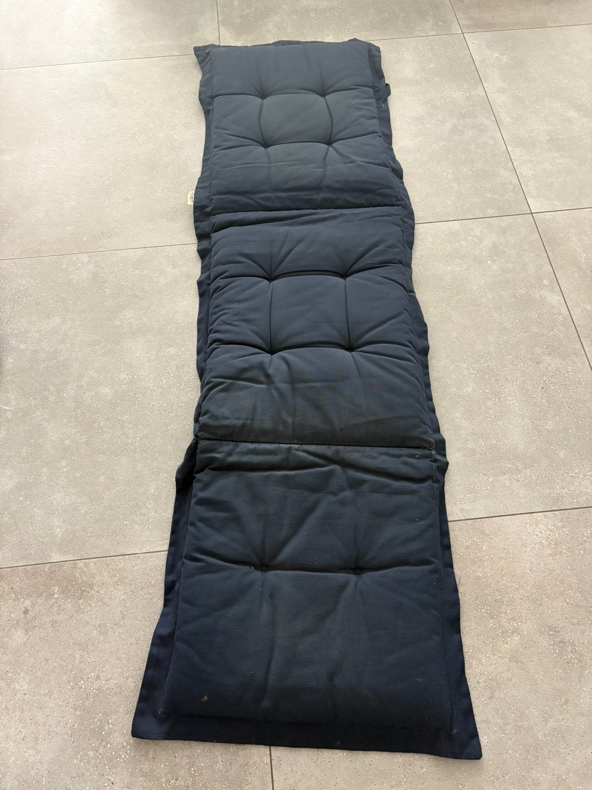 2 blauwe kussens voor deckchair, Tuin en Terras, Tuinmeubel-accessoires, Ophalen of Verzenden, Gebruikt