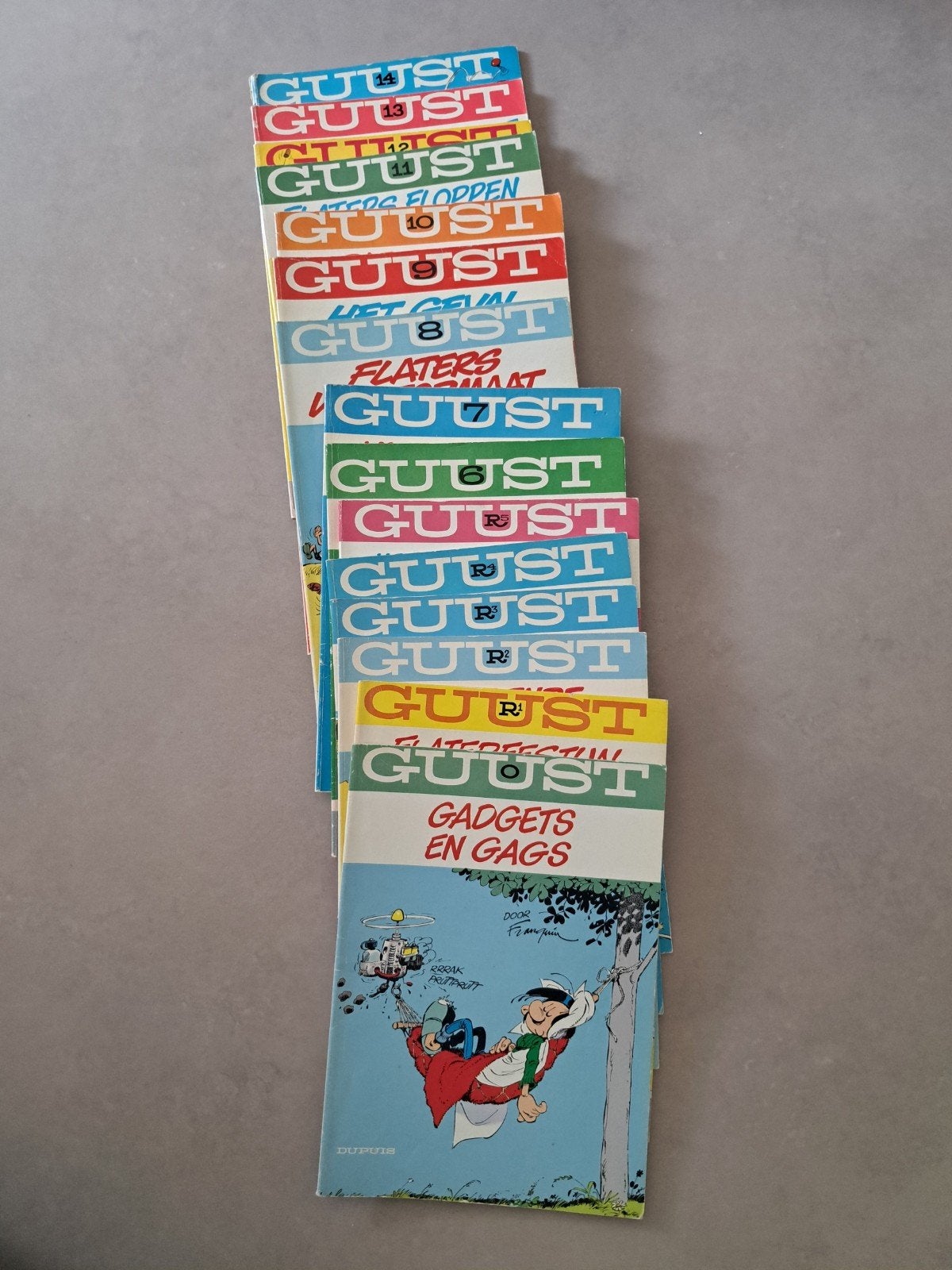 Guust Flater stripboeken - Complete reeks (15), Complete serie of reeks, Ophalen of Verzenden, Zo goed als nieuw