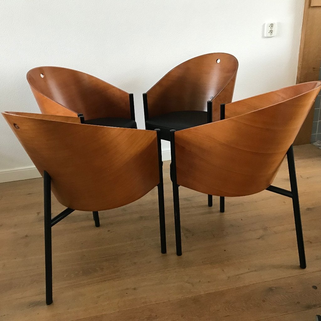 Set 4 IZGS Driade Starck Aleph De Costes stoel design, Zwart, Ophalen of Verzenden, Zo goed als nieuw, Nvt