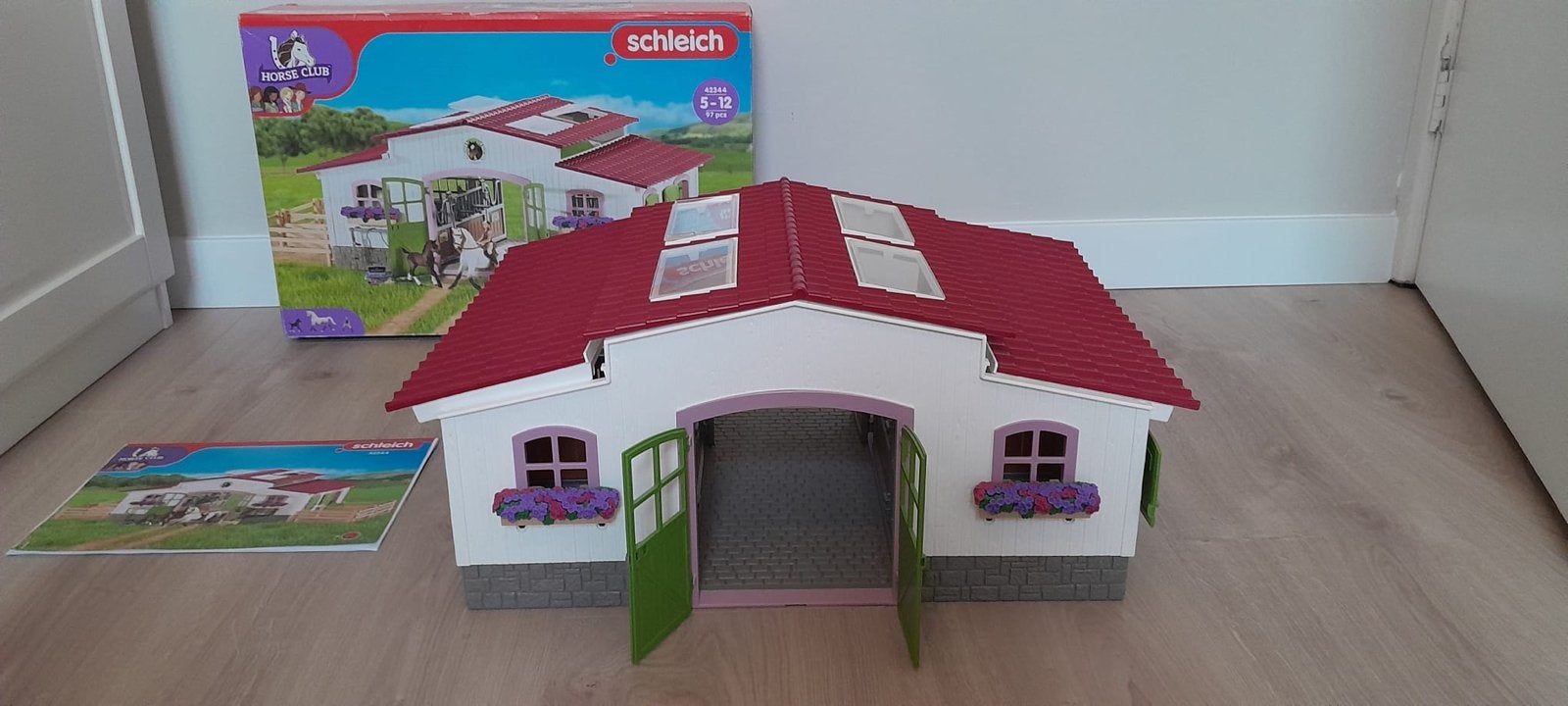 Schleich Manege 42344 met extra paarden en accessoires, Kinderen en Baby's, Speelgoed | Overig, Ophalen of Verzenden, Gebruikt