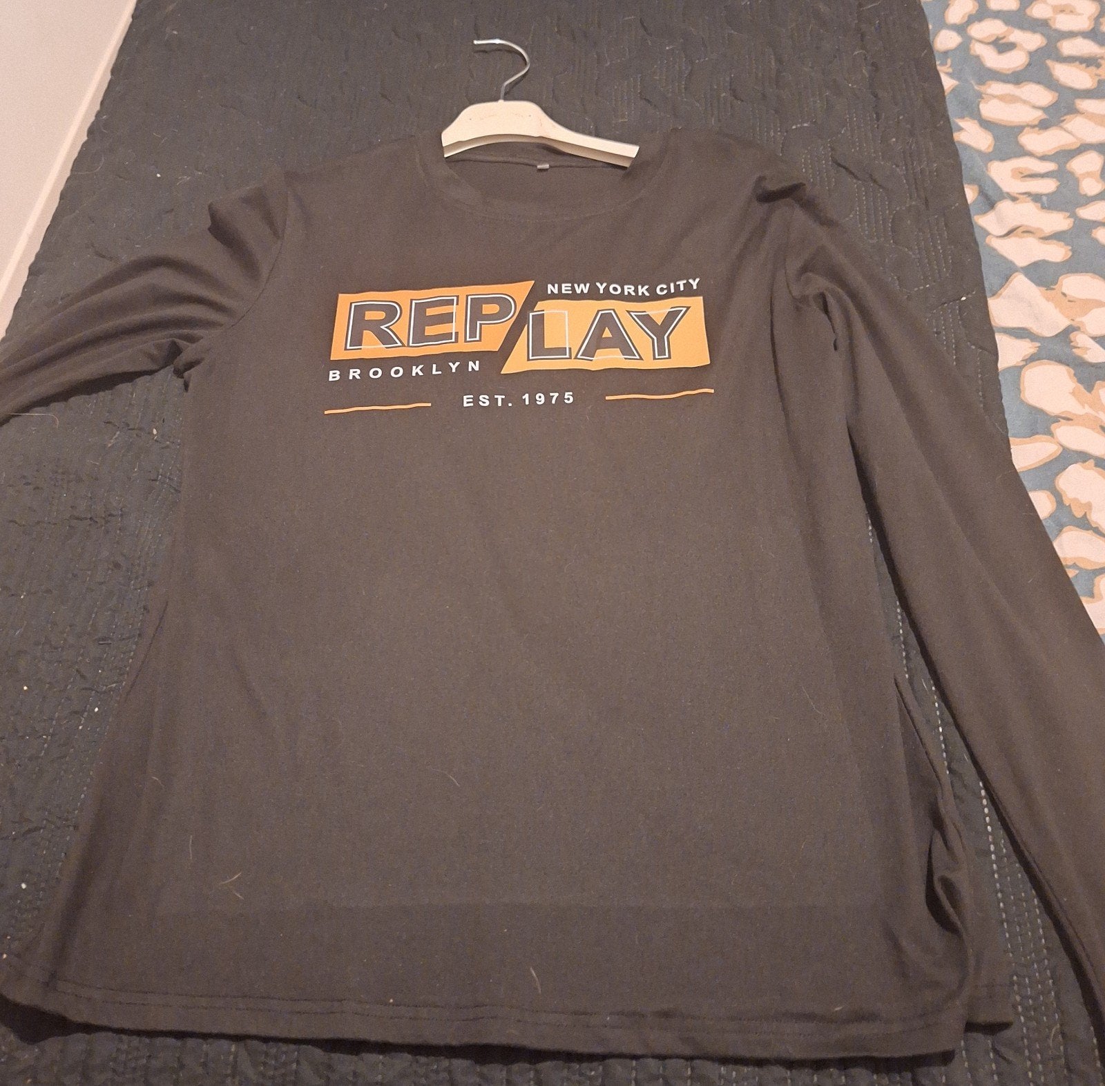 Zwart Replay shirt, Maat 38/40 (M), Zwart, Nieuw, Replay