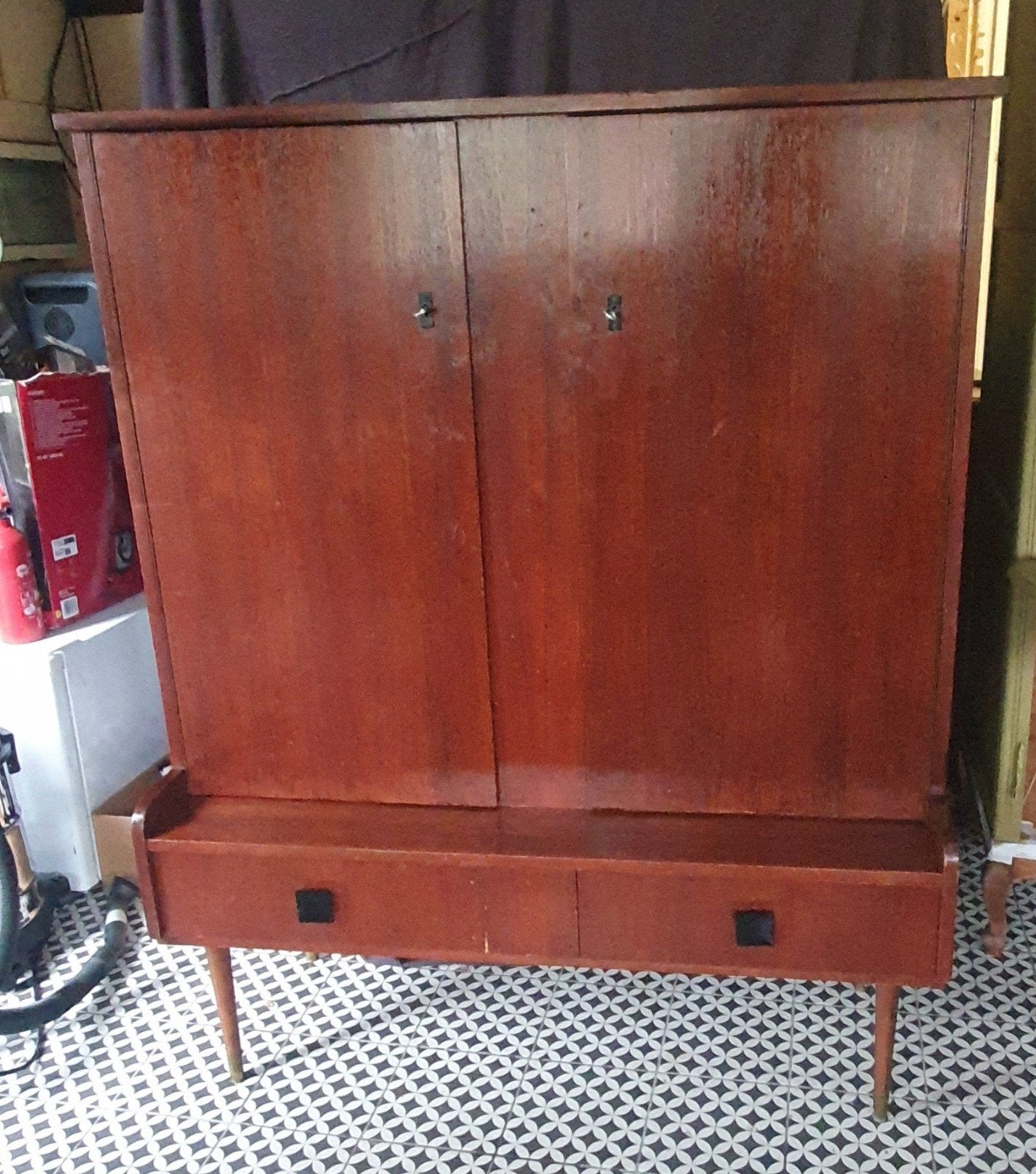 Mooie vintage highboard, Ophalen, Gebruikt, 25 tot 50 cm, Minder dan 150 cm
