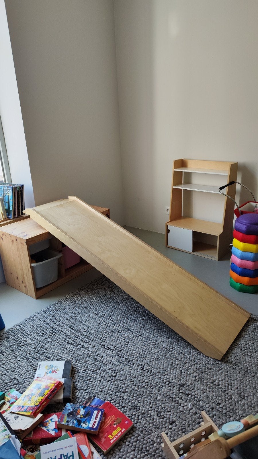 Massief houten glijbaan - 1.75m lang, Ophalen, Gebruikt, Glijbaan, Aanbouwonderdeel