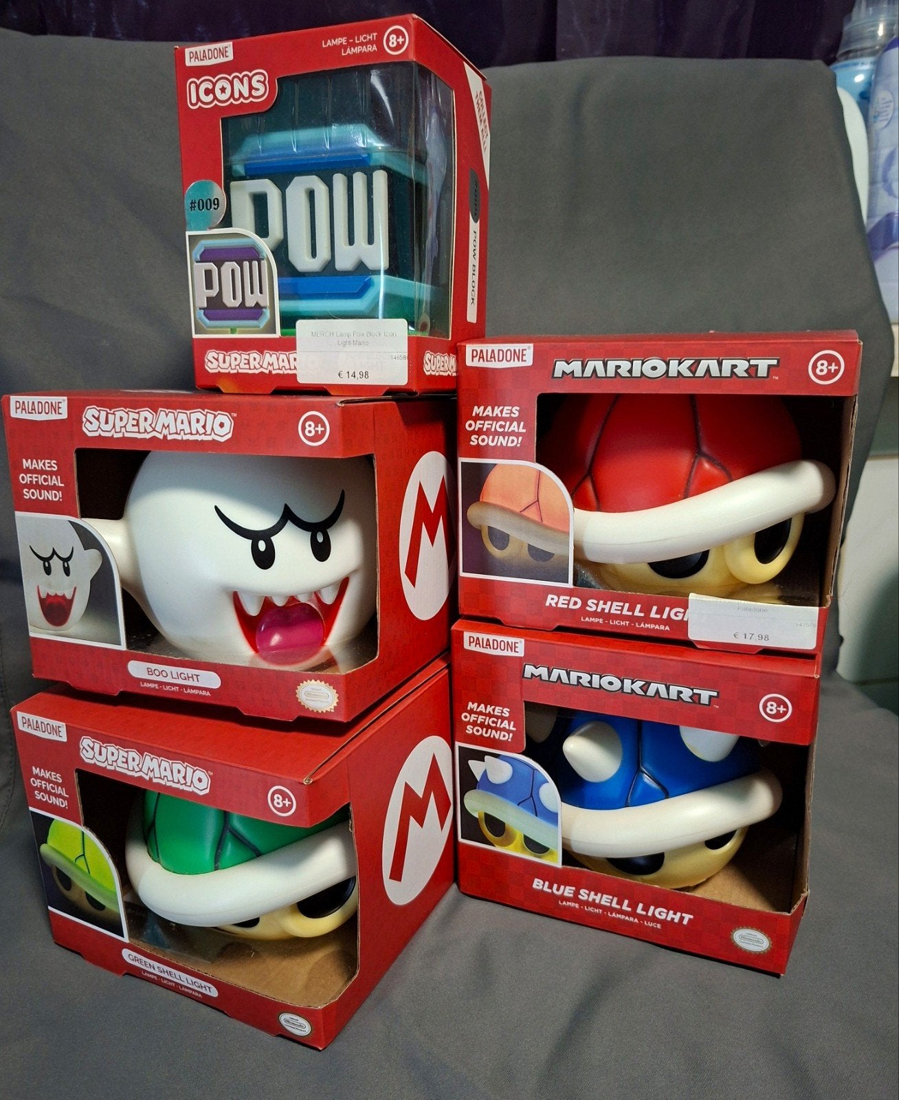 Nintendo Super Mario lampen (Paladone), Ophalen