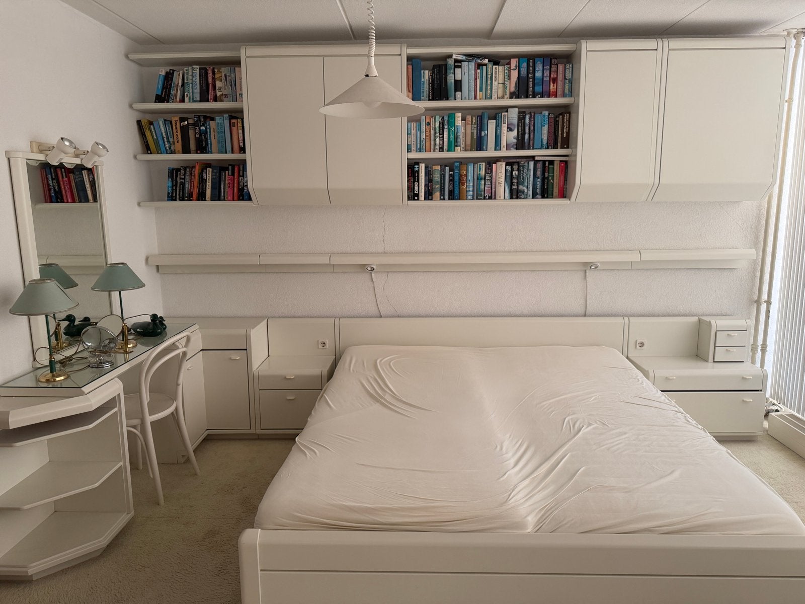 Hülsta Slaapkamer Set: Bed, Nachtkastjes, Kaptafel, Kasten, Ophalen, Gebruikt, Tweepersoons