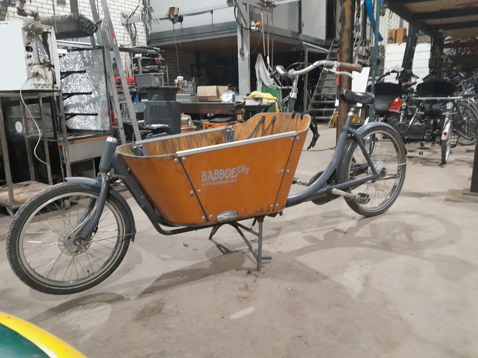 Babboe City Bakfiets Opknapper - Wielen Recht, Banden Heel, Fietsen en Brommers, Overige merken, Opknapper, Gebruikt, Babboe bakfiets