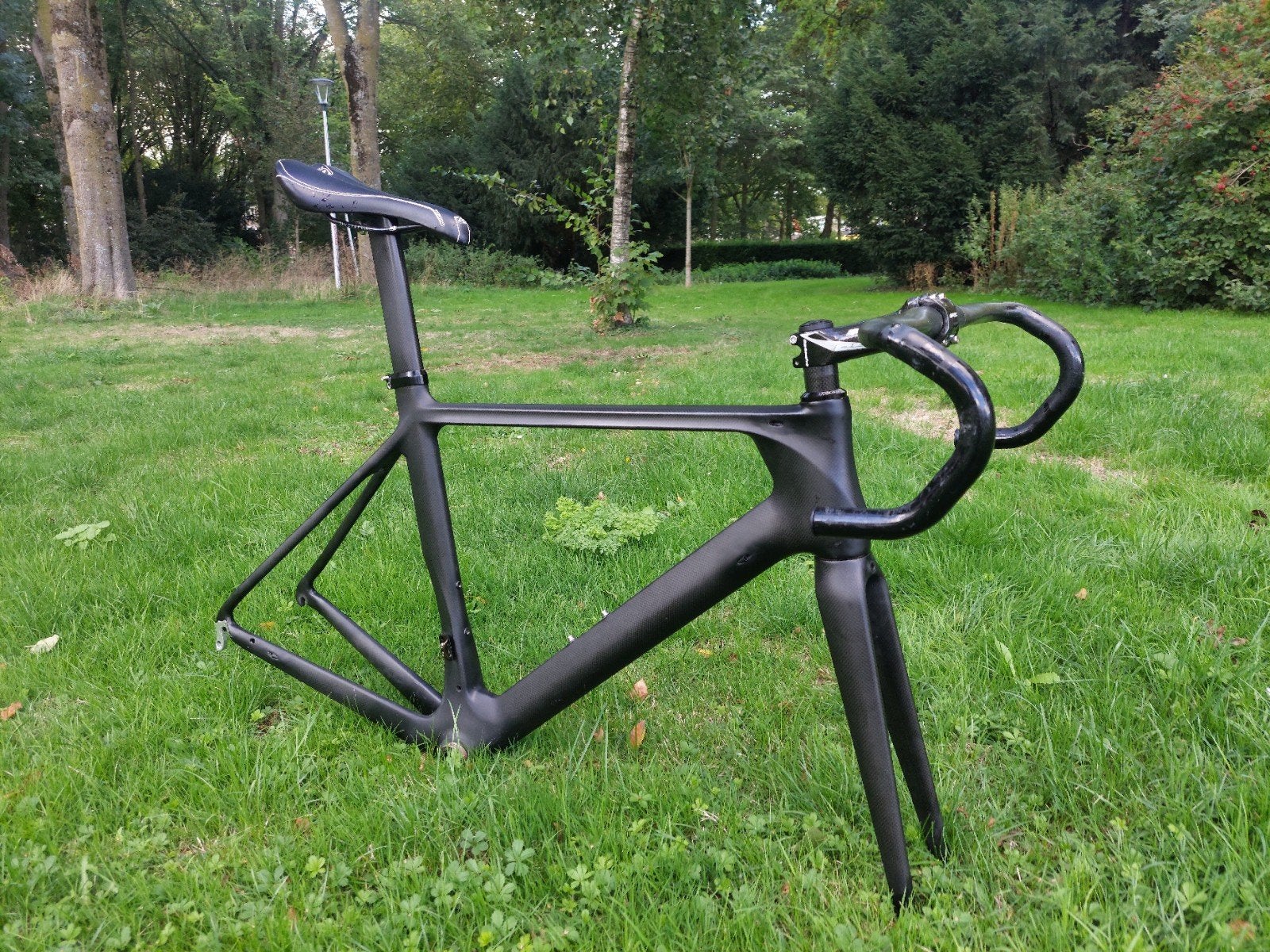 Full Carbon Racefiets Frameset met Keramische Lagers (52cm), Ophalen, 28 inch, Carbon, Velgrem