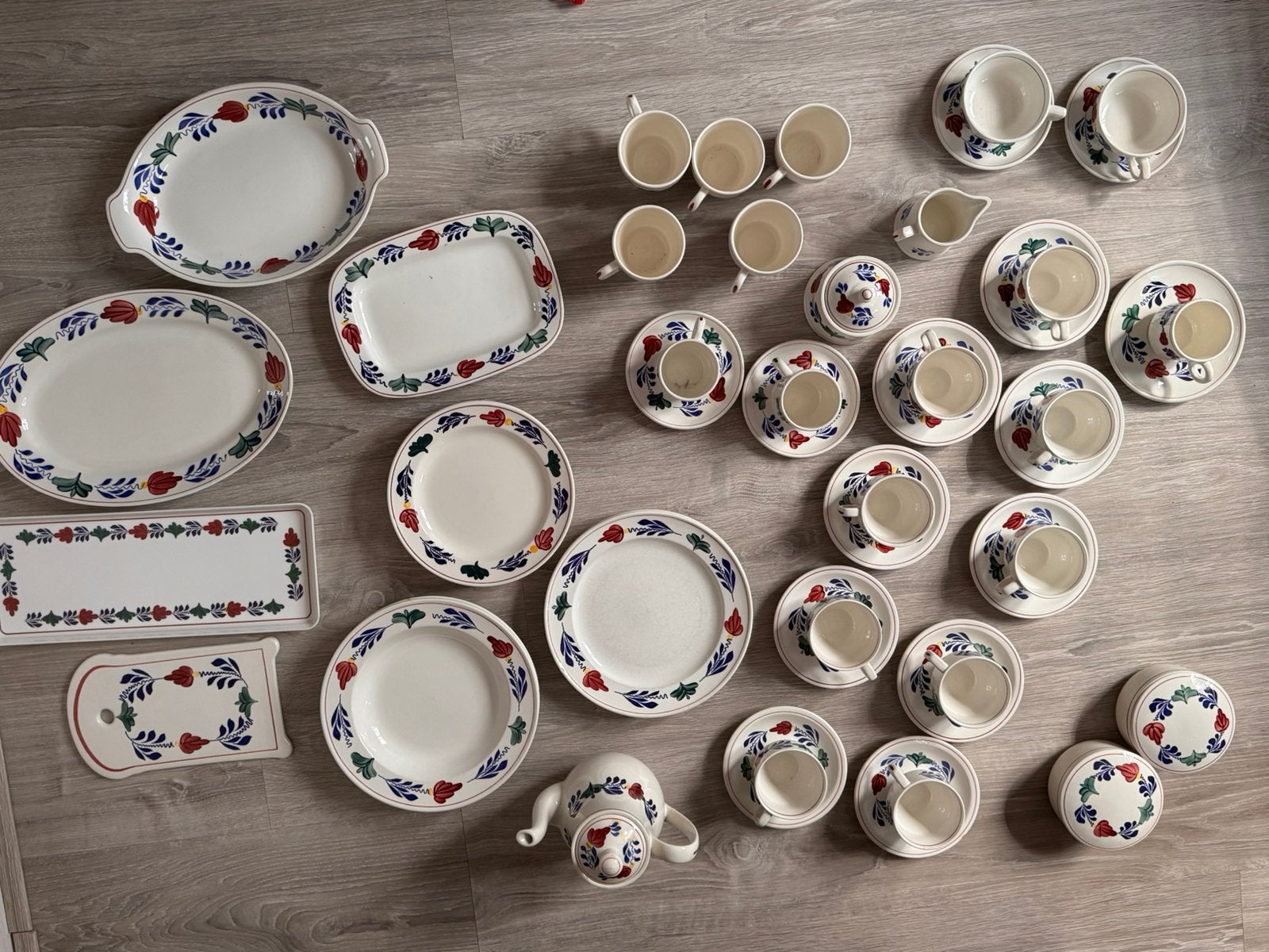 Boerenbond servies, Huis en Inrichting, Ophalen, Gebruikt, Landelijk/Boerenbont, Bord(en)