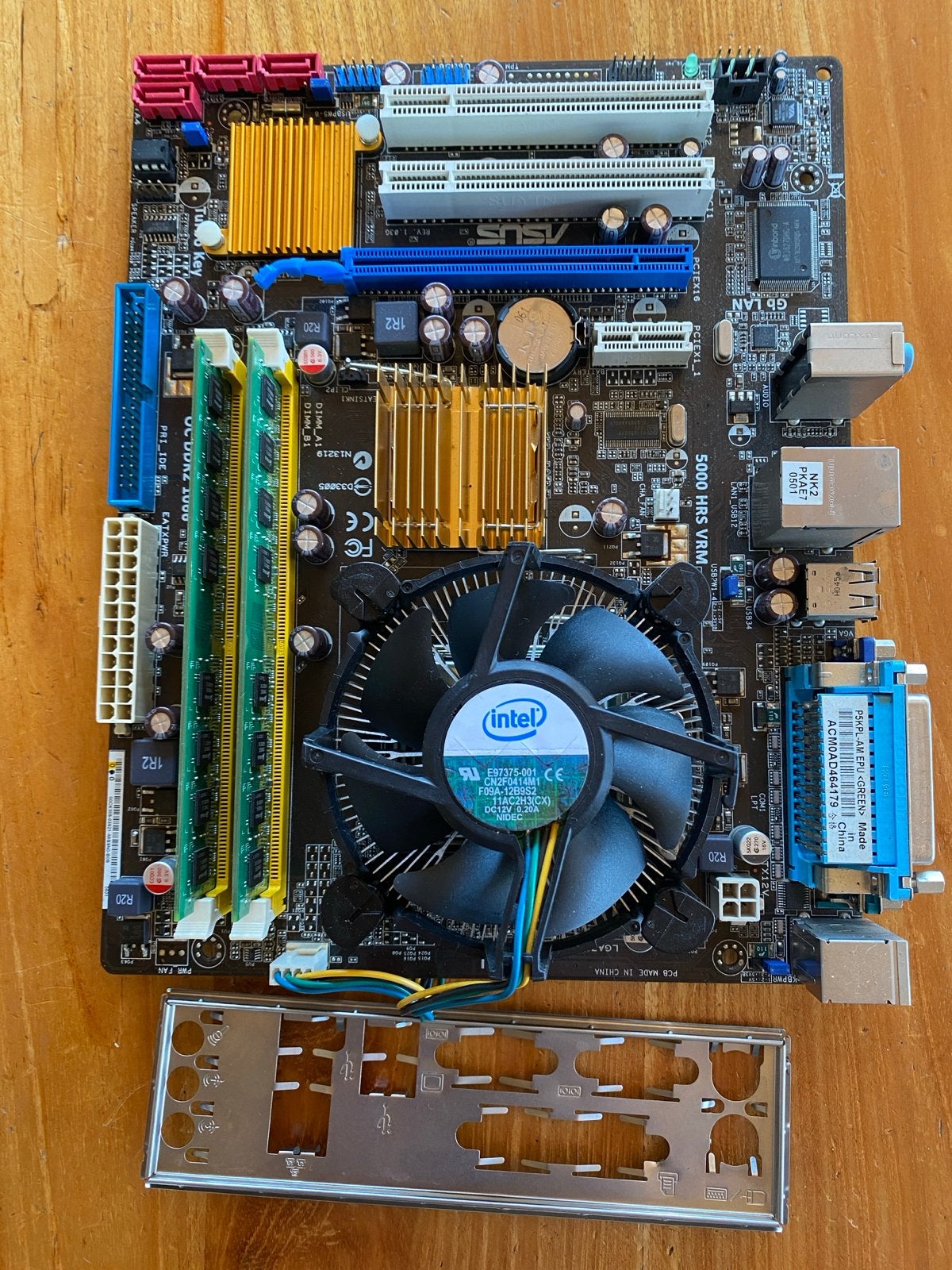ASUS P5KPL-AM EPU Moederbord met Intel Pentium Dual-Core, Computers en Software, Ophalen of Verzenden, Gebruikt, Intel, DDR2