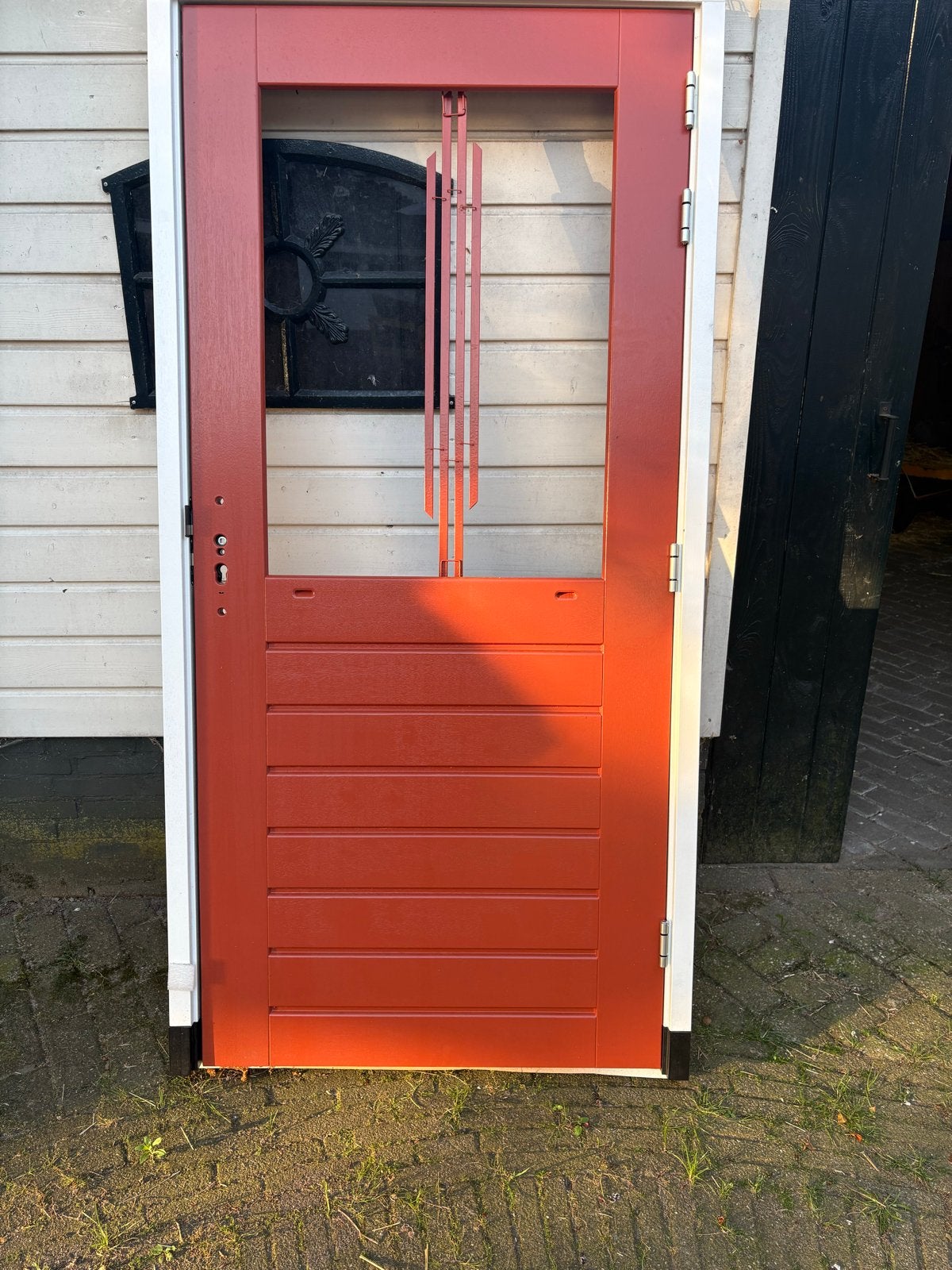 Nieuwe hardhouten buitendeuren met kozijn, hr++ glas, Heeze, 120 cm of meer, Nieuw, Buitendeur