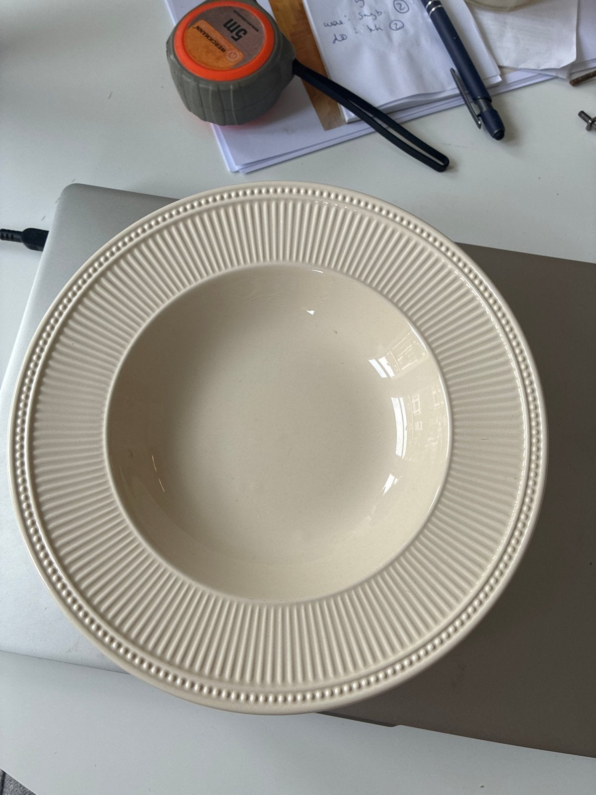 Wedgwood Windsor diep bord - 23 cm (3x), Klassiek, Ophalen of Verzenden, Zo goed als nieuw, Bord(en)
