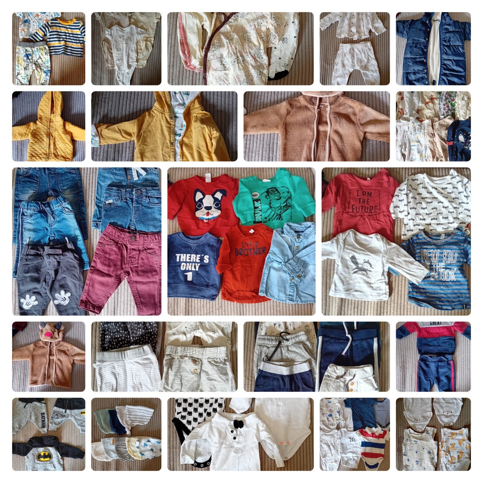Groot babykleding pakket jongen maat 50/56, 60+ stuk,, Ophalen of Verzenden, Zo goed als nieuw, Maat 50