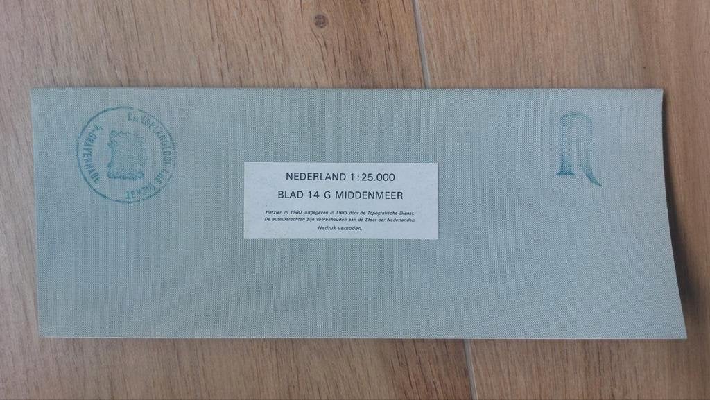 14G Middenmeer Hoogwoud De Weere Stafkaart uit 1983, Topografische Dienst Nederland, Ophalen of Verzenden, 1800 tot 2000, Nederland