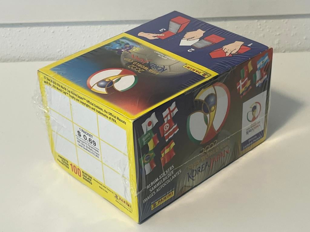 Panini voetbalplaatjes WK 2002 Korea/Japan Sealed Box 100, Ophalen of Verzenden, Zo goed als nieuw, Buitenlandse clubs, Poster, Plaatje of Sticker
