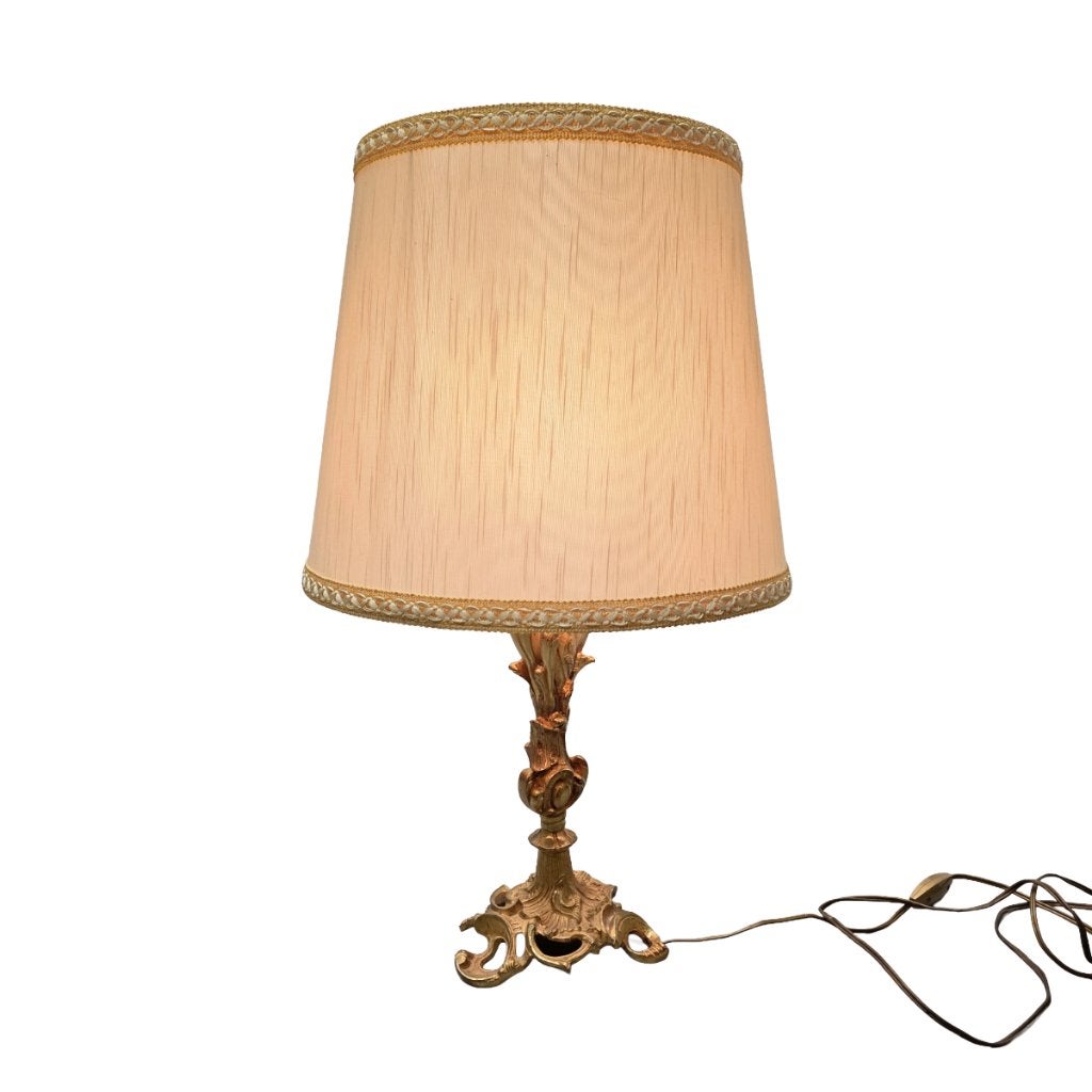 Vergulde Rococo stijl tafellamp, Ophalen of Verzenden