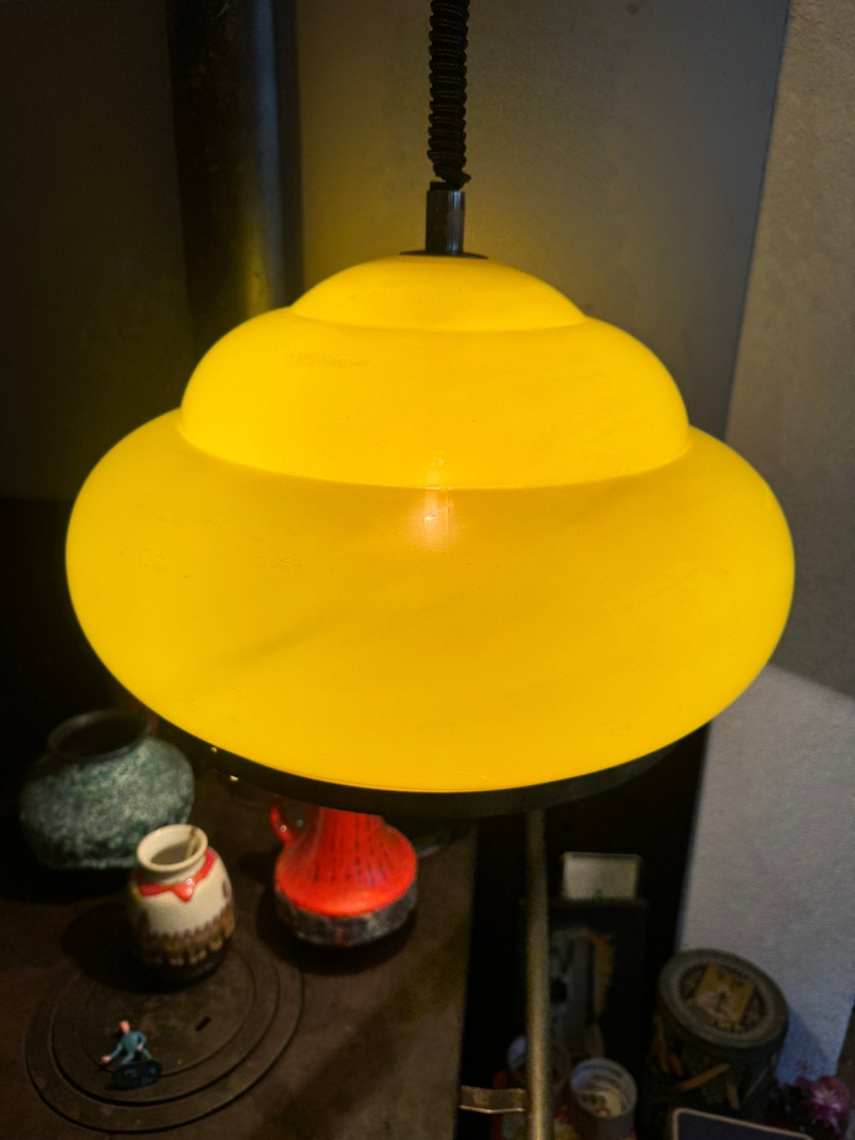 Hanglamp,sixties,zeventies,POP,Space Age,Mid-Century,vintage, Pop,sixties,zeventies,Space Age,Mid-Century, Kunststof, Gebruikt