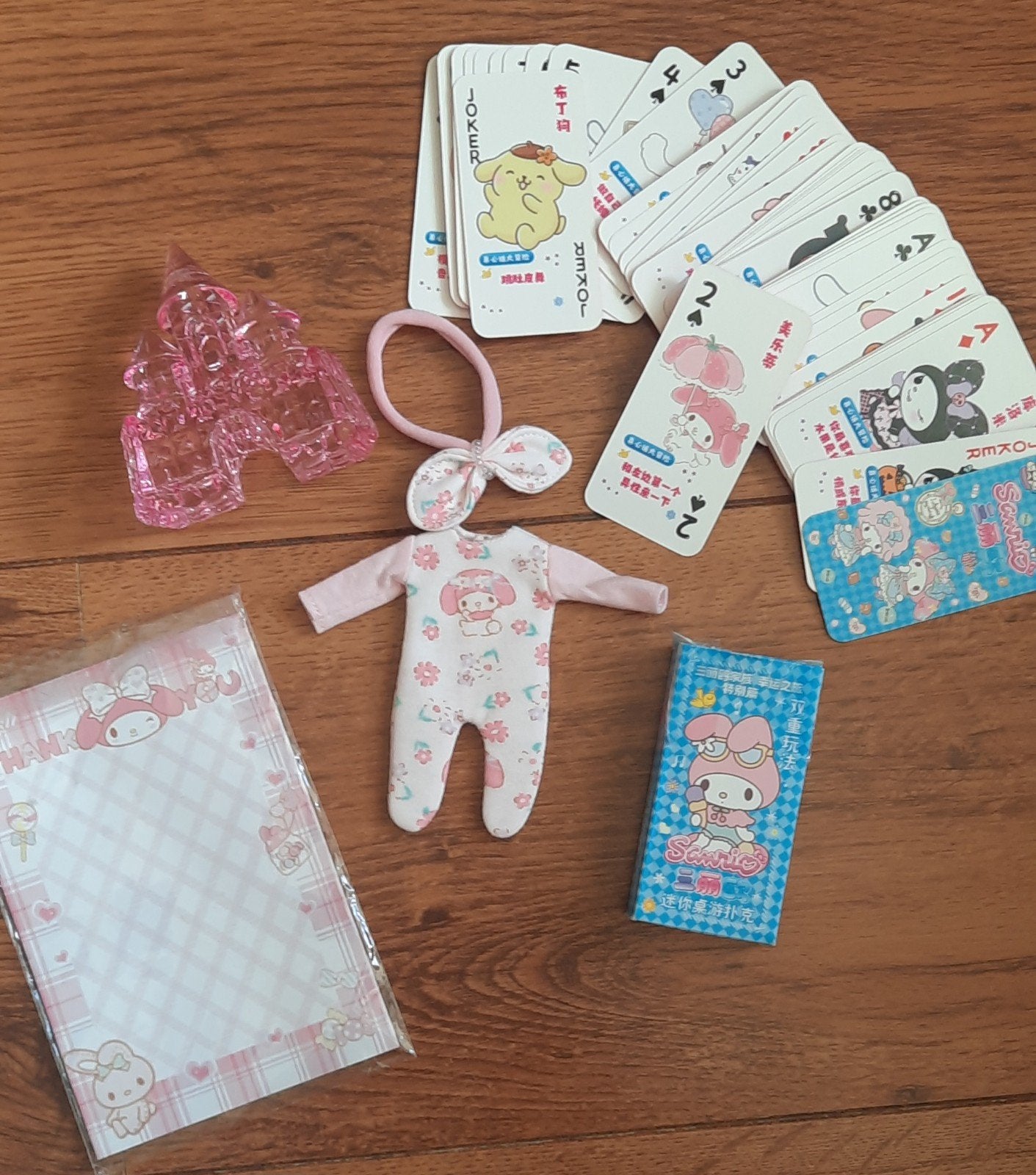 Bjd ob11, SANRIO MY MELODIE, onesuit + haarband + accessoire, Ophalen of Verzenden, Nieuw, Kleertjes