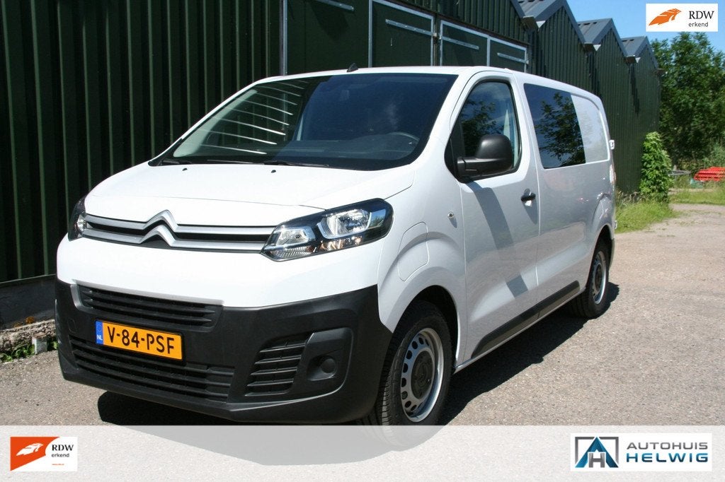 Citroen E-Jumpy L2 DC 50 kWh 100% elec zero emissie 5 persoo, Auto's, Bestelauto's, Gebruikt, Zwart, Citroën, 230 km