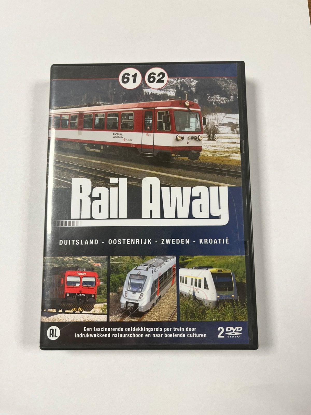 Rail Away 61/62 Duitsland-Oostenrijk-Zweden-Kroatië NL-DVD, Cd's en Dvd's, Alle leeftijden, Nederlands, Zo goed als nieuw, Reizen