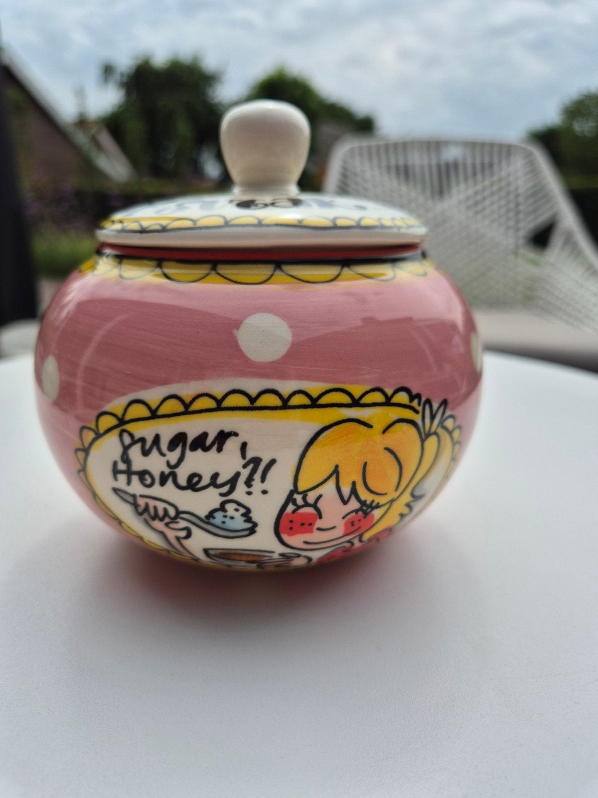 Leuke suikerpot met deksel - Blond Ansterdam servies, Huis en Inrichting, Keuken | Servies, Ophalen, Overige merken, Keramiek