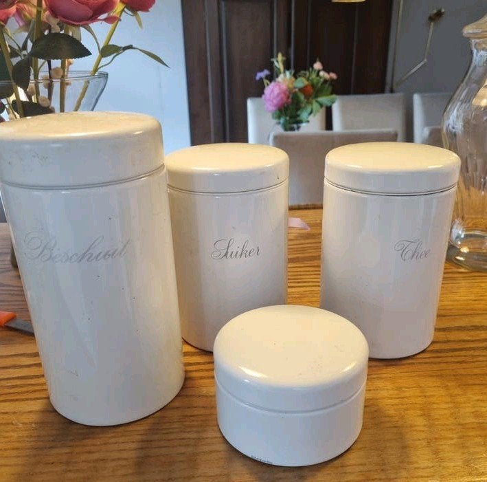 4 x Brabantia voorraadbussen zgan, Huis en Inrichting, Voorraadpot, Ophalen of Verzenden, Zo goed als nieuw, Brabantia