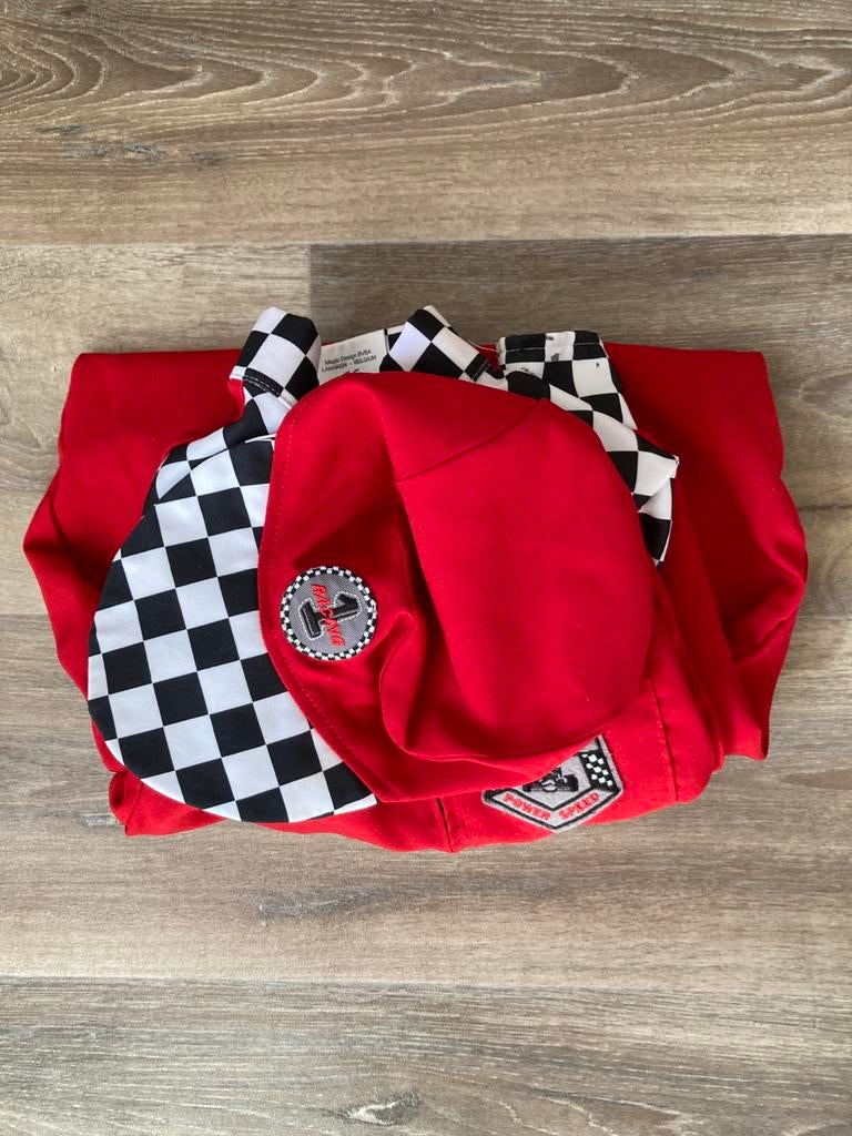 Verkleedset racer (maat 110) en brandweer (maat 98), Ophalen, Gebruikt, 104 of kleiner, Jongen of Meisje