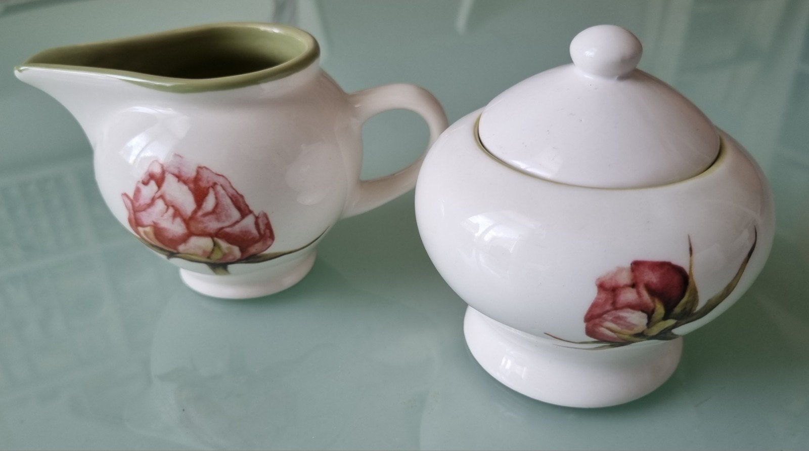Jet by Ter Steege "Peony" suikerpot en melkkan, Keramiek, Ophalen of Verzenden, Zo goed als nieuw, Jet by Ter Steege