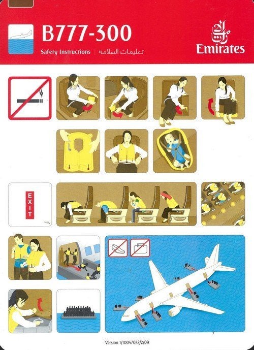 Emirates - ( Boeing B777-300 ), Ophalen of Verzenden, Zo goed als nieuw, Kaart, Foto of Prent