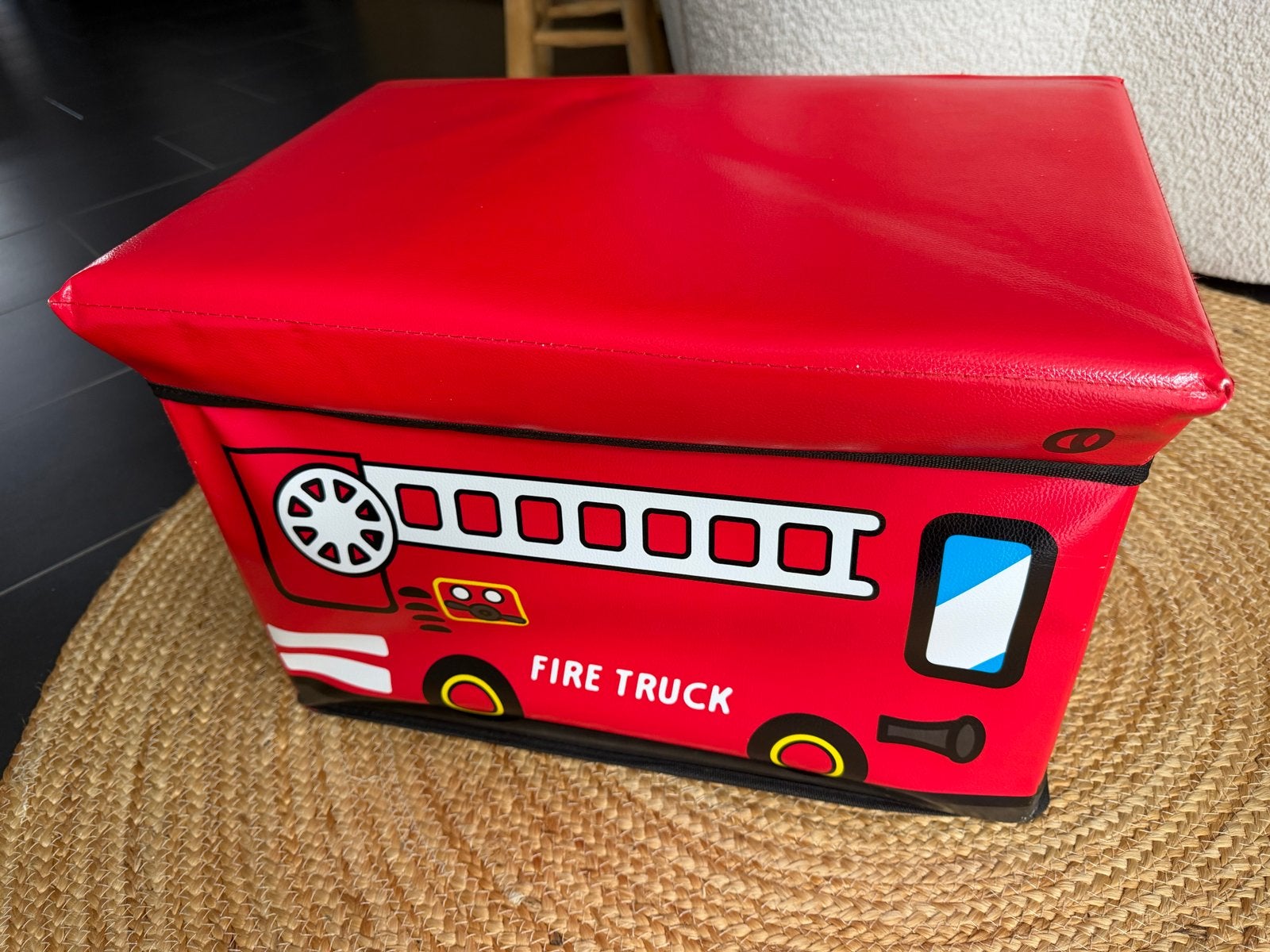 Brandweerwagen Opvouwbare Opbergbox / (Voeten-)bankje - Rood, Ophalen of Verzenden, Gebruikt, Jongen of Meisje