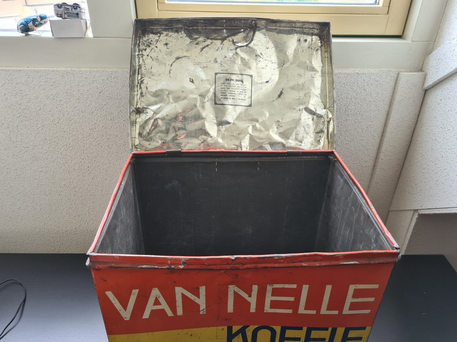 Vintage Van Nelle Koffie en Thee Blik - Authentiek, Ophalen, Gebruikt, Van Nelle