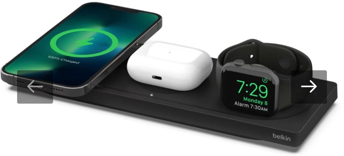 Belkin BoostCharge Pro 3-in-1 Draadloze Oplader MagSafe, Telecommunicatie, Mobiele telefoons | Telefoon-opladers, Zo goed als nieuw
