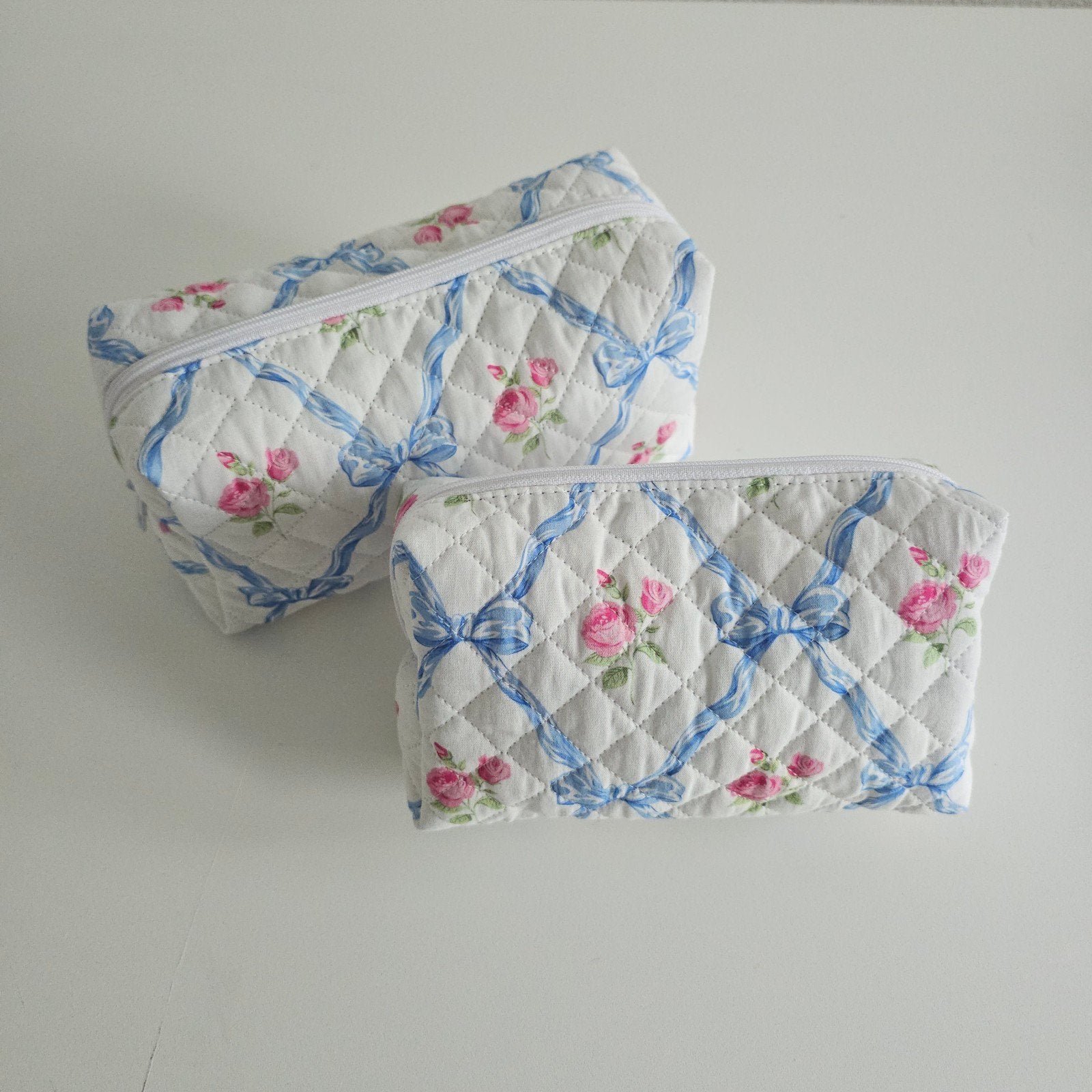 Handmade quilted box pouch, cosmetic bag, make-uptas, etui, Verzenden, Nieuw