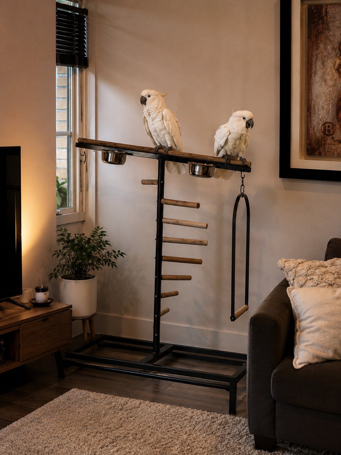 Keddoc papegaai standaard speelplaats vogel, Dieren en Toebehoren, Ophalen of Verzenden, Zo goed als nieuw, Speelgoed