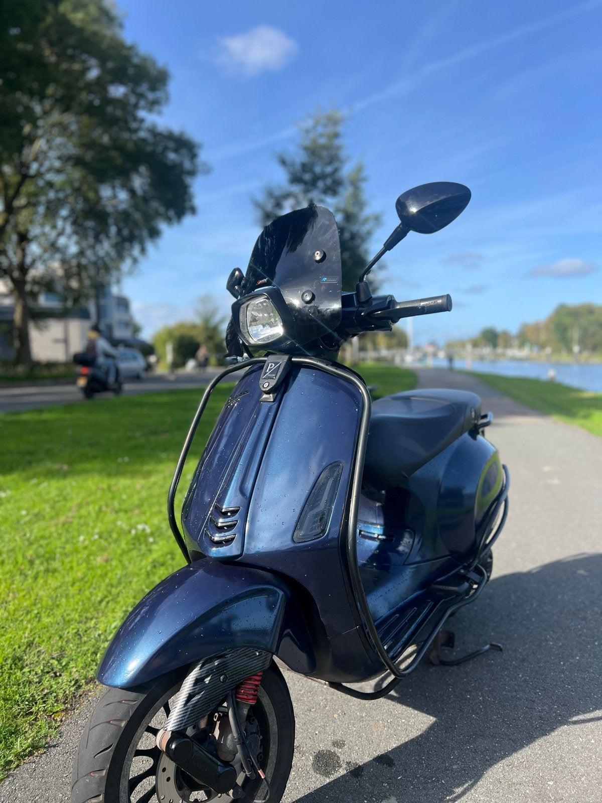 Vespa Sprint 2018 San Marino Blue, Ophalen, Overige modellen, Maximaal 45 km/u, Zo goed als nieuw