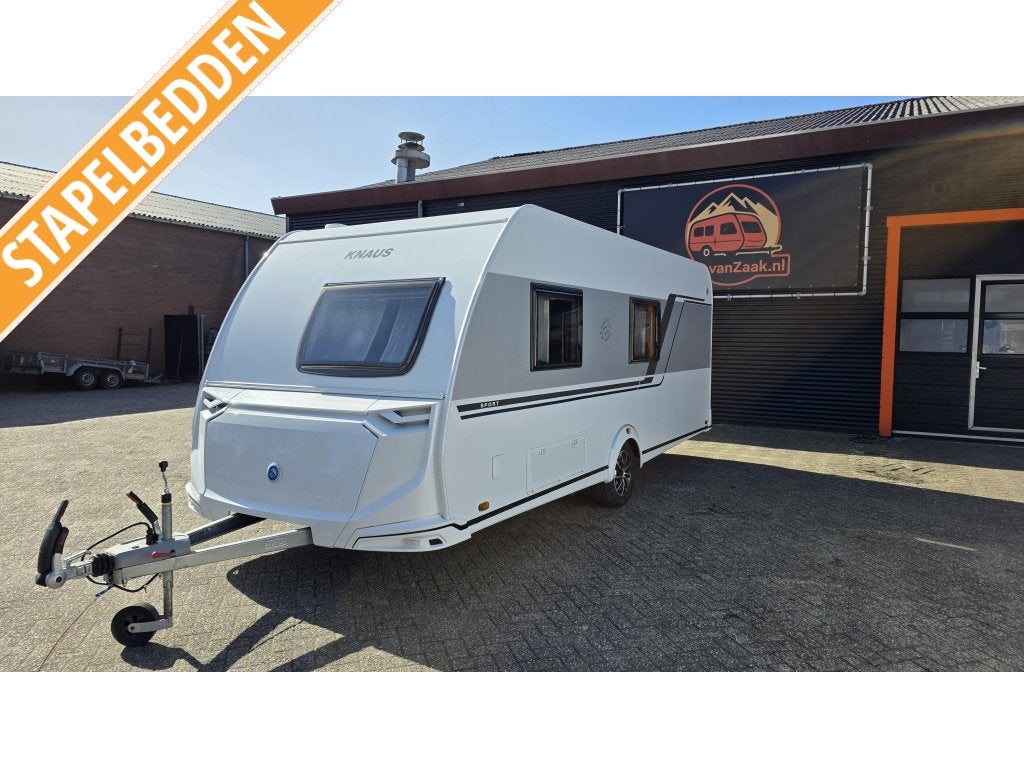 Knaus Sport 540 FDK Zakluifel,Stapelbed,1800K, Caravans en Kamperen, Koelkast, Overige typen, Bedrijf, Treinzit
