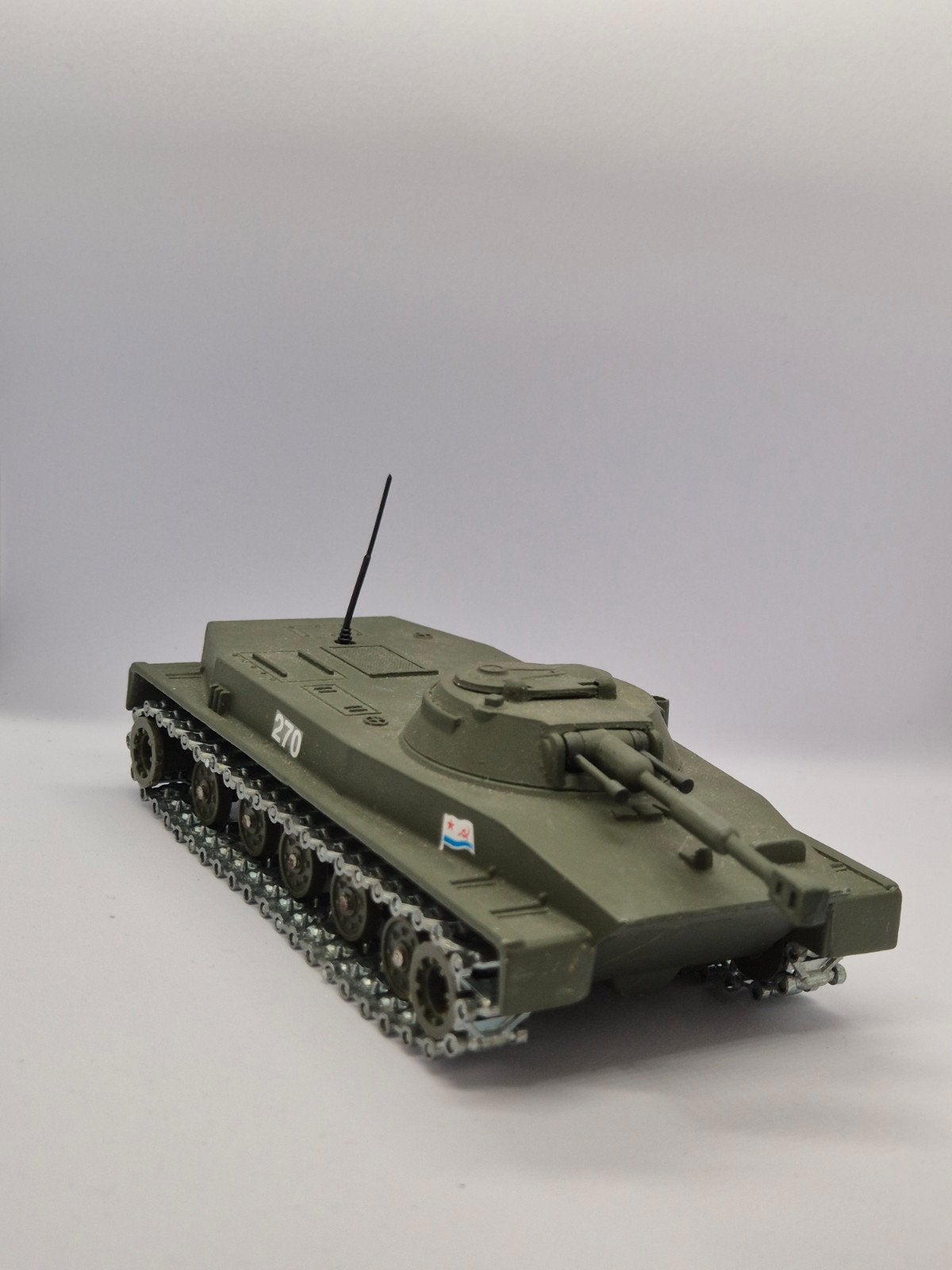 Vintage Solido PT-76 Amfibische Tank URSS Schaal 1:50, Ophalen of Verzenden, Gebruikt