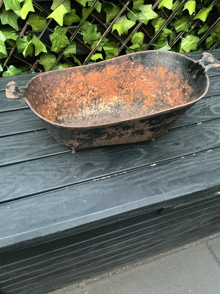 Gietijzeren bloembak, Tuin en Terras, Ophalen, Gebruikt, Minder dan 30 cm, Rond