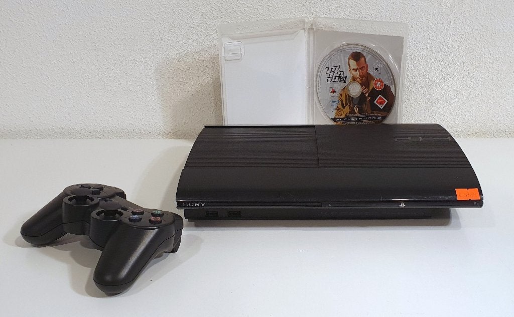PlayStation 3 Slim met controller (500GB) + GTA IV, Ophalen of Verzenden, 500 GB, S, S