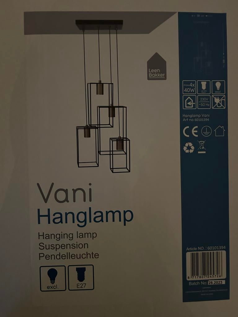 Vani hanglamp, Ophalen, Nieuw, Metaal, 50 tot 75 cm