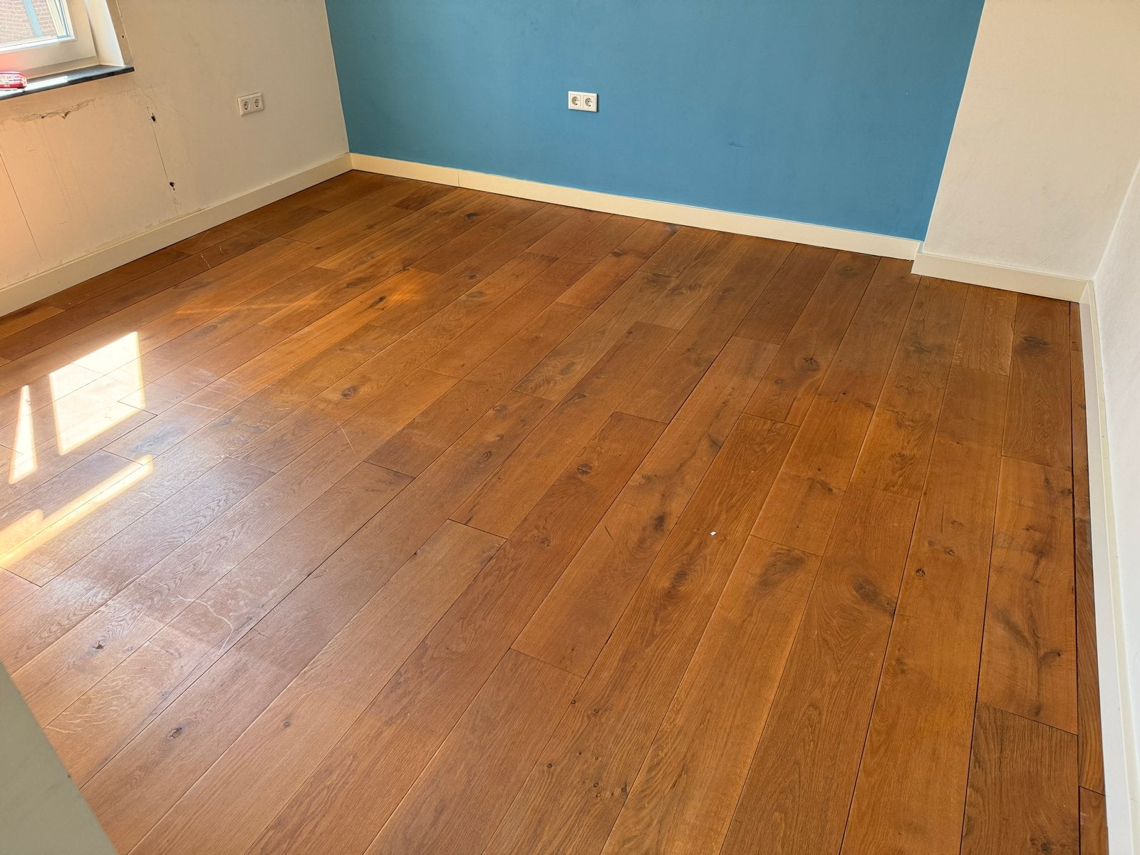 eikenhouten vloerdelen - parket. gebruikt, Ophalen, Gebruikt, 50 tot 150 cm, Vloerdelen of -planken