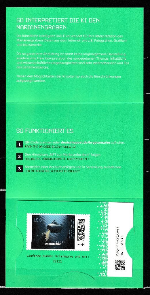 Duitsland nr. 3975 met crypto postfris Kleur groen, Verzenden, 1990 tot heden, Postfris
